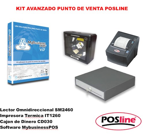 Kit Punto de Venta, posline, barware, avanzado, sm2460, Mybusinesspos, it1260, cd030